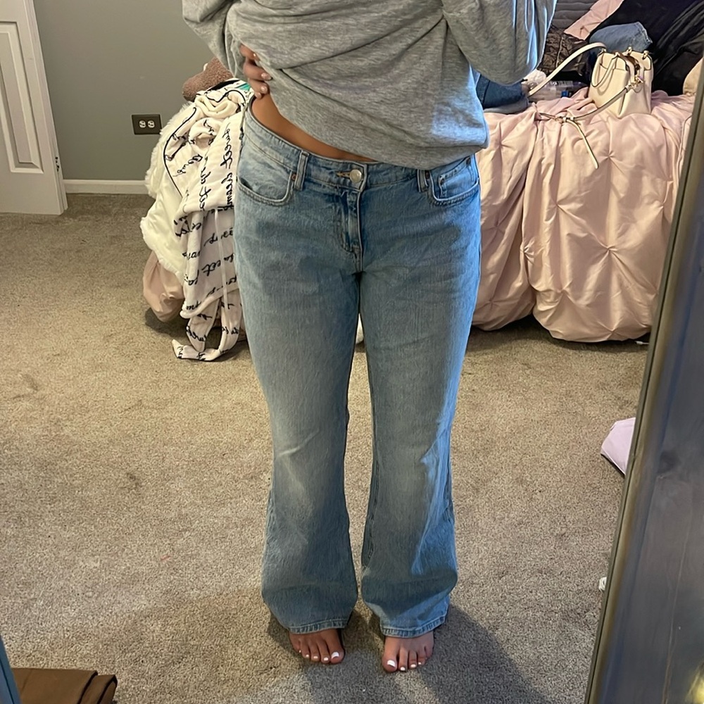 Aeropostale Mid Rise Flare Baggy Jean